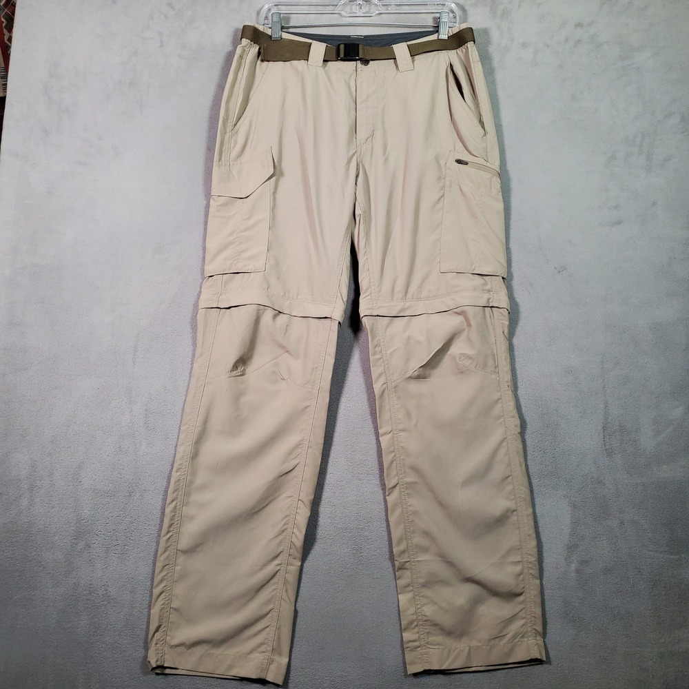 Columbia Convertible Cargo Pants Mens 32 Beige Hiking Gorpcore Outdoor Utility